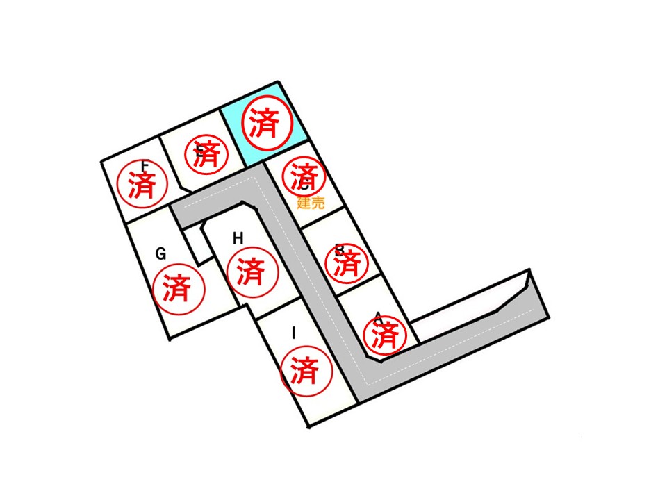 区画図　二本木完売